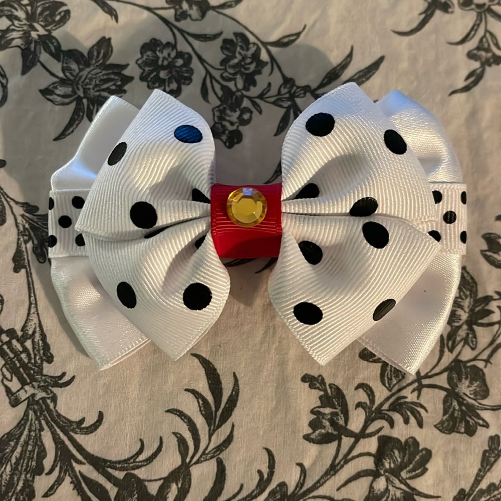 101 Dalmatians inspired hair bow